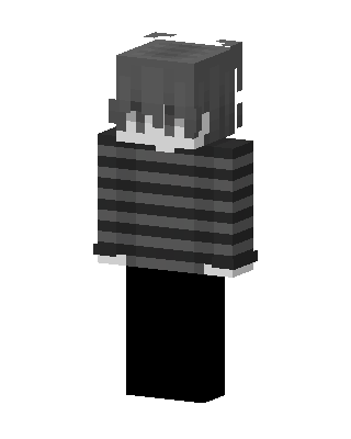 Monochrome Emo skin, 3D preview