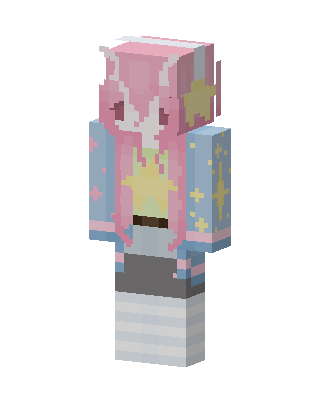 Pastel Star Girl skin, 3D preview