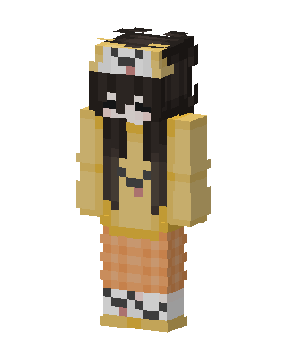 Tiger Hoodie Girl skin, 3D preview
