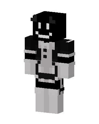 Black Emo Girl skin, 3D preview
