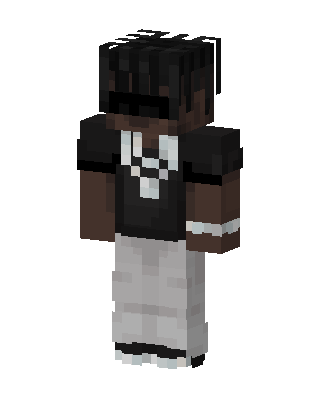 Black Player Boy skin, 3D preview
