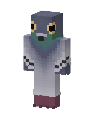 Pigeon Person skin, 3D preview