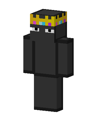Crowned Enderman skin, 3D preview