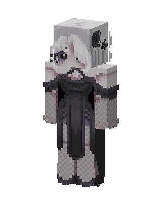 White Caped Goth Girl Minecraft skin