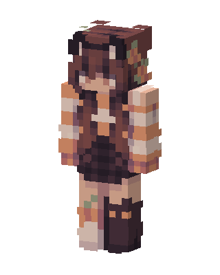 Autumn Bear Girl skin, 3D preview