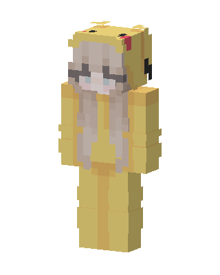 Pikachu Onesie Girl skin, 3D preview
