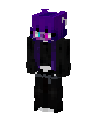 Purple Haired Goth skin, 3D preview