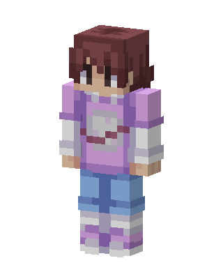 Lavender Hoodie skin, 3D preview
