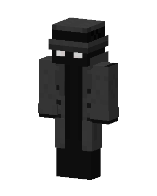 Black Glowing Villain Boy skin, 3D preview