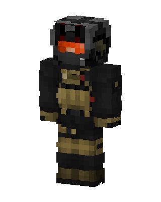 Black Warrior Boy skin, 3D preview