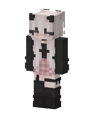 Panda Goth Minecraft skin