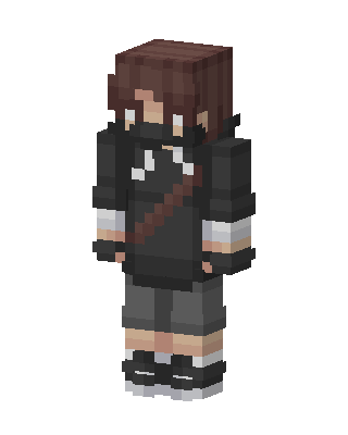 Masked Hoodie Boy skin, 3D preview