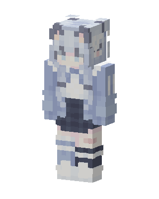 Frosty Hoodie Girl Minecraft skin