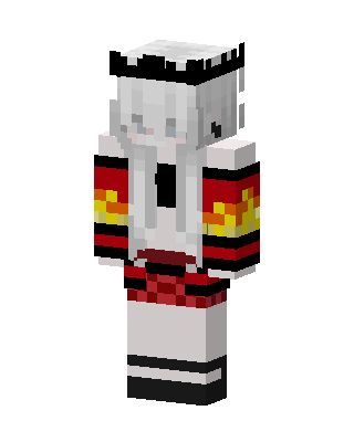 Flame Sleeve Girl skin, 3D preview
