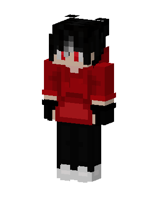 Red Anime Boy Minecraft skin