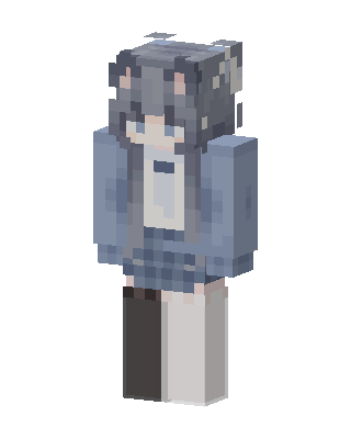 Blue Hoodie Girl Minecraft skin