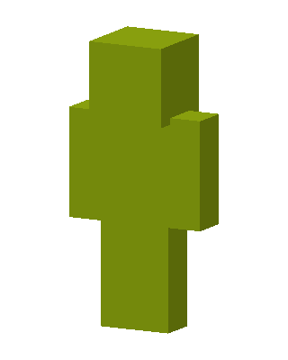 Green Mob skin, 3D preview