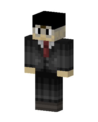 Suited Cartoon Man skin, 3D preview