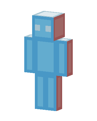 Blue Block Bot skin, 3D preview