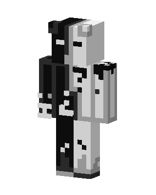 Gray Mob Boy skin, 3D preview