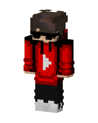 Red Play Hoodie skin, 3D preview