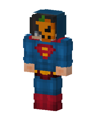 Pumpkin Superman skin, 3D preview