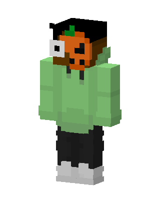 Pumpkin Hoodie skin, 3D preview