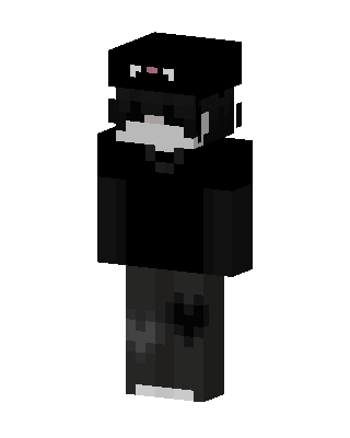 Shadow Cat Hoodie skin, 3D preview