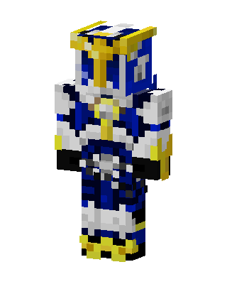Blue Gold Armor skin, 3D preview