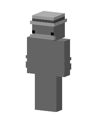 Gray Hat Blob skin, 3D preview