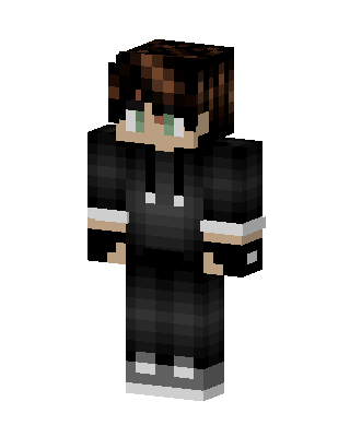 Dark Hoodie Boy skin, 3D preview