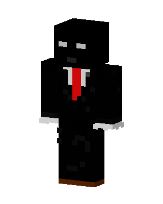 Enderman In Suit skin, 3D preview