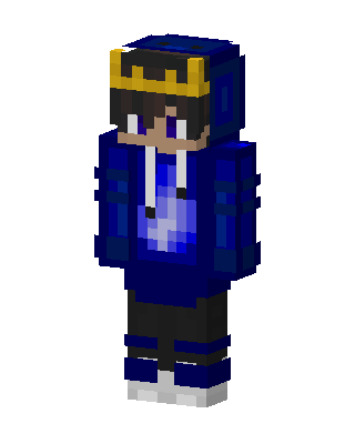 Blue Crown Hoodie skin, 3D preview