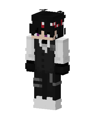Black Villain Boy Minecraft goth skin