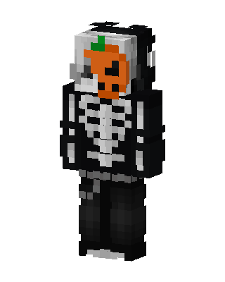 Pumpkin Skeleton skin, 3D preview