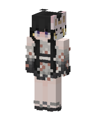 Cat Mask Girl skin, 3D preview