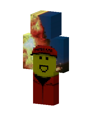 Red Cop Boy skin, 3D preview