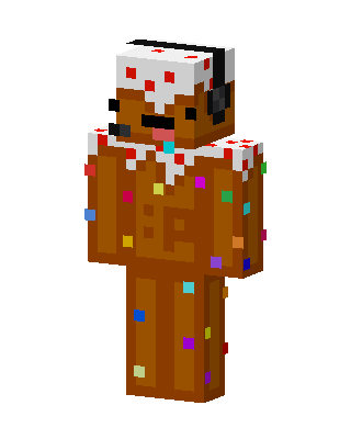 Cake Gingerbread skin, 3D preview