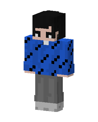 Blue Speckle Hoodie skin, 3D preview