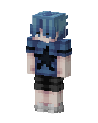 Blue Anime Girl Minecraft blue skin