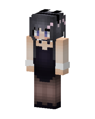 Black Dress Girl Minecraft skin