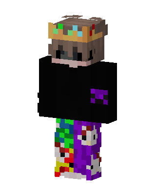 Crowned Glitch Kid skin, 3D preview