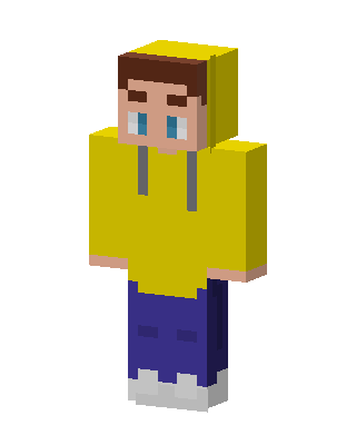 Yellow Hoodie Guy skin, 3D preview
