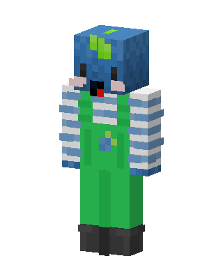 Blue Blob Overalls Minecraft green skin