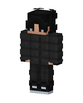 Black Puffer Boy skin, 3D preview