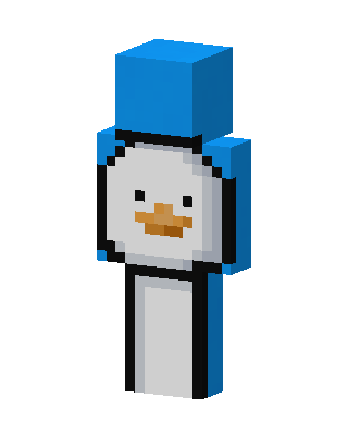 Penguin Top Hat skin, 3D preview