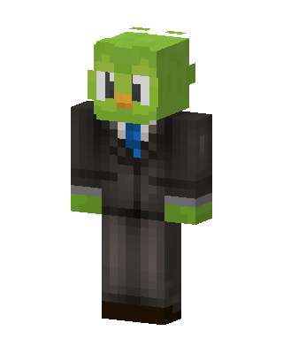 Duolingo Owl Suit skin, 3D preview