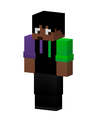 Colorblock Tie skin, 3D preview