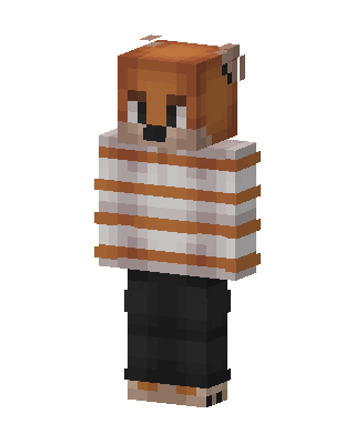 Striped Fox skin, 3D preview
