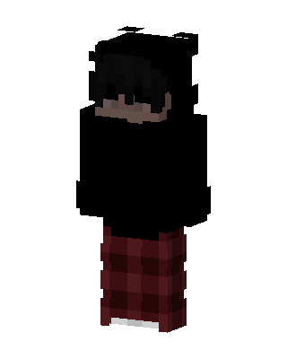 Plaid Hoodie Boy skin, 3D preview
